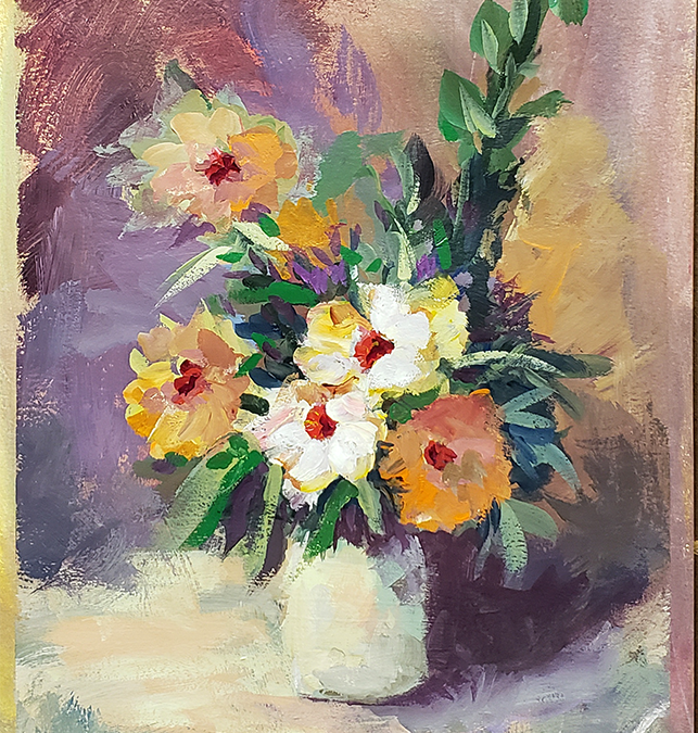 Flower Arrangement – Acrylic Painting